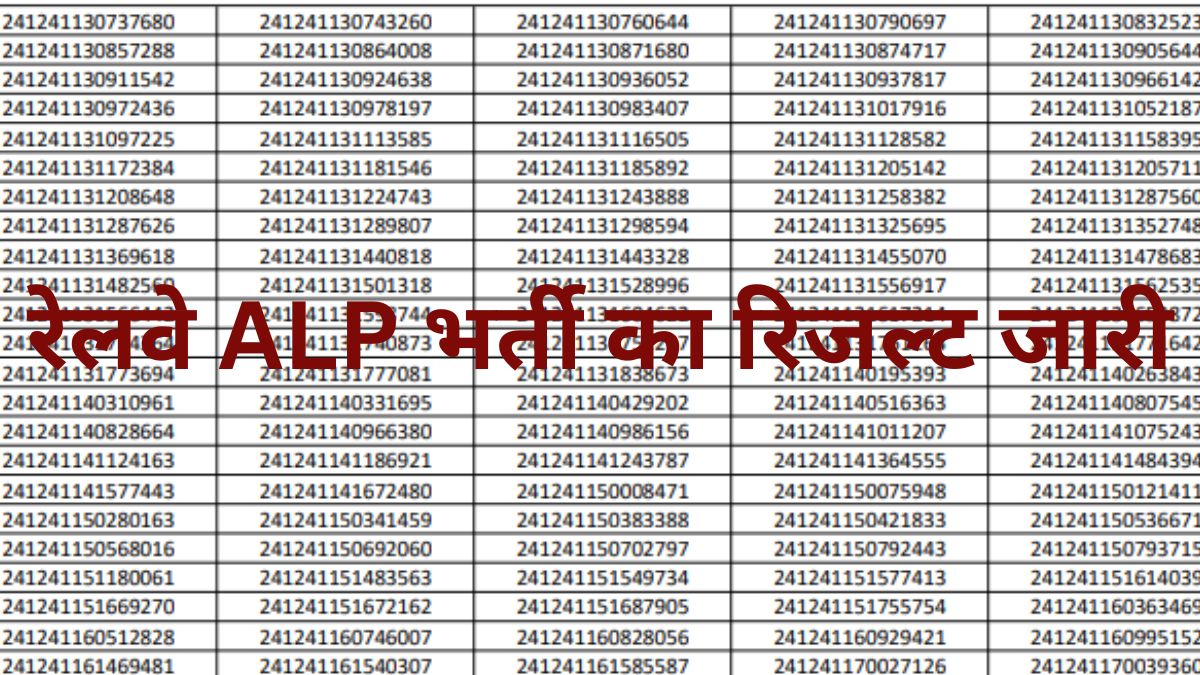 RRB ALP Result 2025