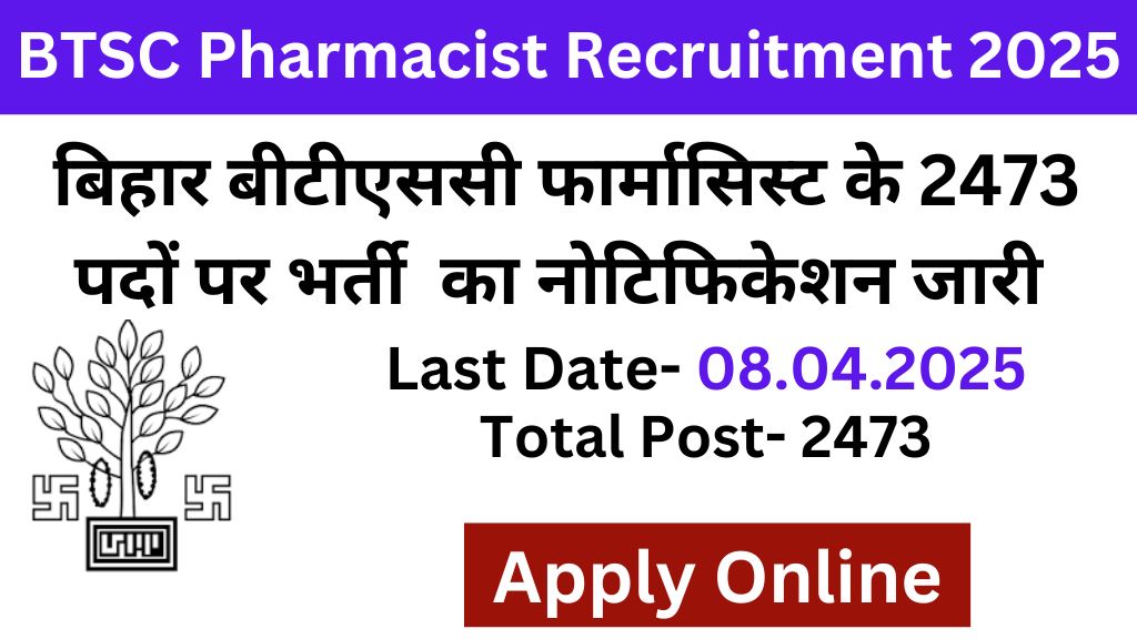 BTSC Pharmacist Recruitment 2025