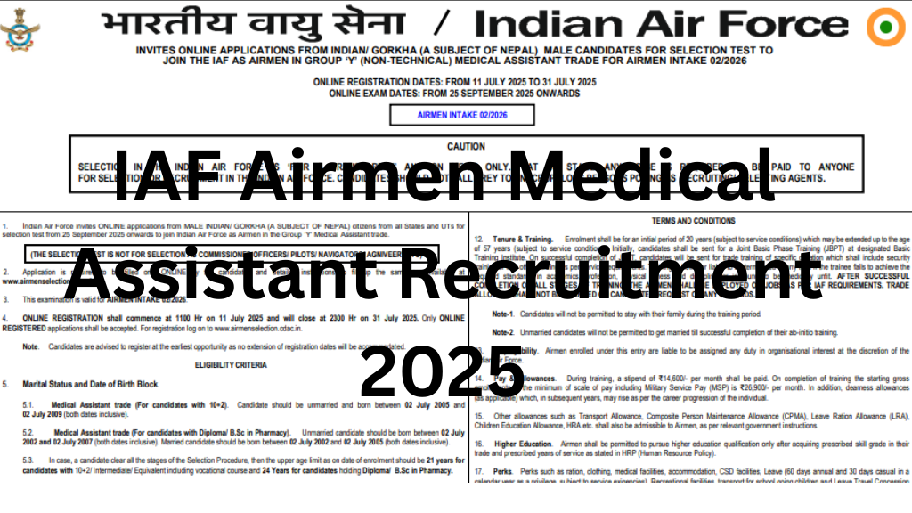Air Force Airmen (Group Y) Recruitment 2025