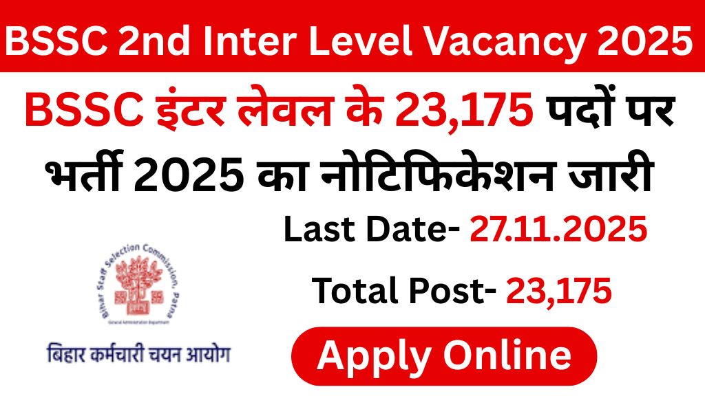 BSSC Bihar 2nd Inter Level Recruitment 2025