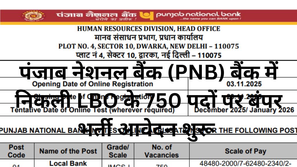 PNB Bank LBO Recruitment 2025
