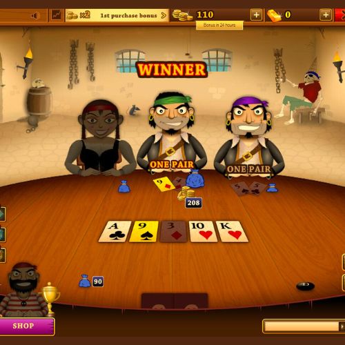 Pirate Poker – Play Free Online Poker Grid Card Game